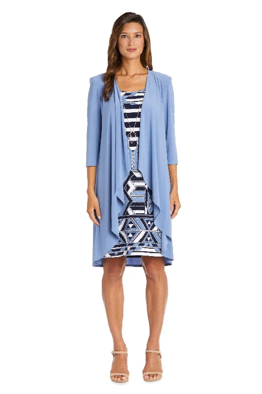 R&M Richards 9217 Short Print Jacket Cocktail Dress